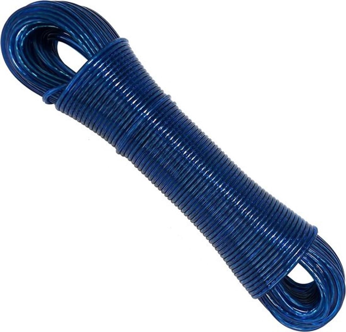 Sterke en Duurzame Stalen Waslijn op Rol, Transparant PVC Gecoat — afbeelding 1