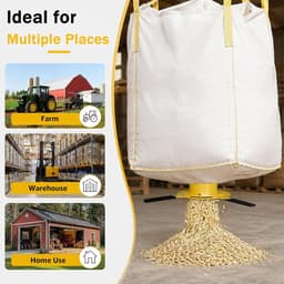 Big Bag Ontlader - Doseerapparaat Klep - Materiaal Doseren - Versterkte Beitelpunt - 50 x 50 x 50 cm - Geel — thumbnail 2