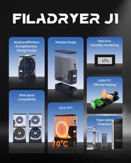 Filament Dryer - Droogkast Filament - 3D Printen Verbeteren - Split & Stapelbaar Ontwerp — thumbnail 2
