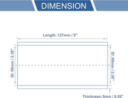 SnelShoppen - Silicone Slang Zwart Rood voor Auto Koeling 60mm ID 127mm Lengte 0 Graad Universeel - Hoogtemperatuur Bestendig — thumbnail 2