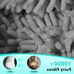2-in-1 Schoenwaszak voor de Wasmachine, Herbruikbare Waszak voor Schoenen met Rits en 360° Reiniging, Ideaal voor Sneakers en Sportschoenen, Grijs — thumbnail 3