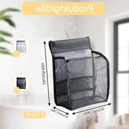 Wasknijperzakken om op te hangen, herbruikbare knijperzakken voor wasknijpers, praktische manden voor huis en tuin (zwart, grijs) — thumbnail 3
