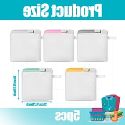 Mini wasnetten set van 5 stuks - Kleine waszakken voor delicate was, opbergzakken en wasmachinegebruik — thumbnail 4