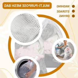 Grote Mesh Waszak 50x60 cm, Ideaal voor Wasmachine, Reis en Thuisgebruik, Duurzaam en Ademend — thumbnail 5