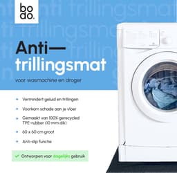 Bodo® Anti Trillingsmat Wasmachine en droger - 60x60x1cm — thumbnail 3