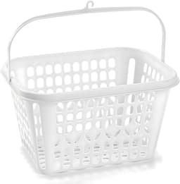 Plasticforte Knijpermandje - 2x - wit - 20 x 25 cm - kunststof - wasknijpertasje/knijperzak — thumbnail 2