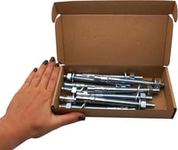 Verzinkte Wigankers - Metalen Pluggen Betonanker - Zware Lasten Bevestigen - Zelf Spreidend Mechanisme - M12 x 140 mm - Zilverkleurig — thumbnail 4