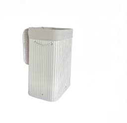 Hoppa! Wasmand | Opvouwbare Wasbak Met Deksel | Uitneembare Katoenen Waszak | 72L Wasbox | Bamboe | Waskist | Wit | 40 x 30 x 60 cm (BxDxH) — thumbnail 1