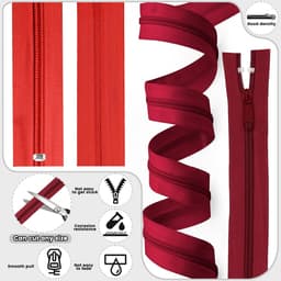 MicButty The Yards Bulk rits van 9,1 m - (#5) ritsen, nylon spoel met 20 stuks schuivers voor doe-het-zelf naaitassen — thumbnail 4