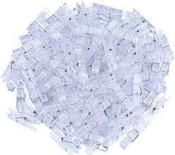 Mini Clips - Kleine Knijpers - Decoratie Ophangen - Transparant Plastic - 100 Stuks - Wit — thumbnail 1