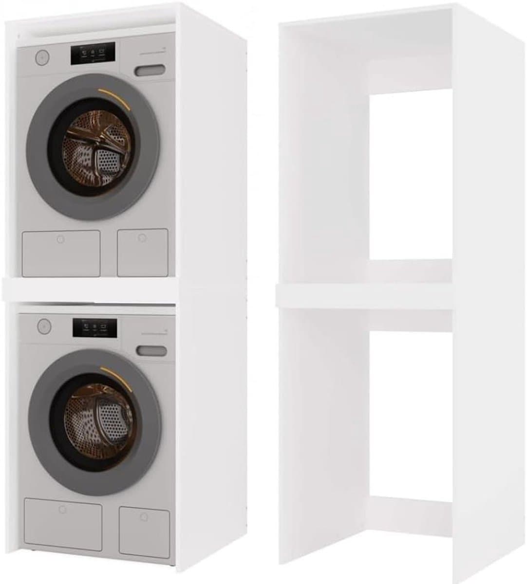 Wasmachine Ombouw - Opbouwmeubel - Kast Wasdroger - Meubel - badkamer — afbeelding 1