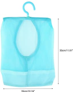 Multifunctionele Hangende Netzakhanger - Sokken Ondergoedopslag voor Badkamer Kledingkast Wasserij Waslijn - Buiten - 118 x 102in - Blauw Wasknijperzak — thumbnail 4
