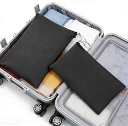 Set van 2 Waterdichte Waszakken met Rits, Vouwbare Waszak voor Kamperen en Reizen, 60 x 45 cm en 55 x 35 cm, Ideaal voor Vuile Kleding en Organisatie — thumbnail 5