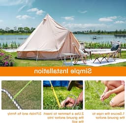 Set van 6 U-vormige zware metalen tentpinnen van 30 cm, verzinkte stalen grondankers voor trampolines, windbestendige en stevige ankers voor bouncy castles, kamperen en luifels — thumbnail 3