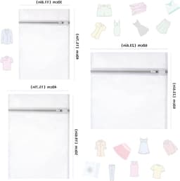 Wasnetten voor de wasmachine - 5 delige set voor delicate kleding, sokken, ondergoed en babykleding — thumbnail 4