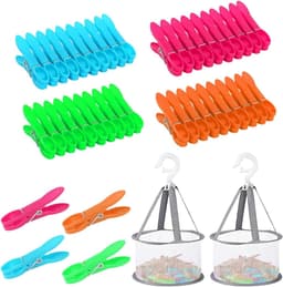 48-delige wasknijpers set met mand voor het ophangen van kleding, sokken en meer — thumbnail 1