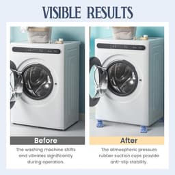 12-delige Universele Anti-Vibratie Onderzetters – Amortisatiepatins geschikt voor Wasmachine, Droger, Koelkast & Meubels — thumbnail 3