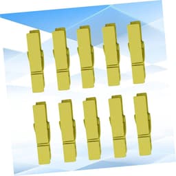Houten Kledingknijpers - Mini Clips - Foto's Ophangen - Natuurlijk Hout - 3.5 cm - Geel — thumbnail 2