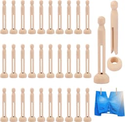 Duurzame houten wasknijpers, 30 stuks, multifunctioneel en ideaal voor knutselen, kleding en thuisgebruik, 11 cm met comfortabele grip — thumbnail 1