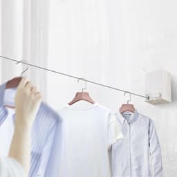 Waslijn Telescopisch - Droogkabel Intrekbaar - Kleding Drogen - Roestwerend Materiaal - Lengte Verstelbaar - Wit — thumbnail 5