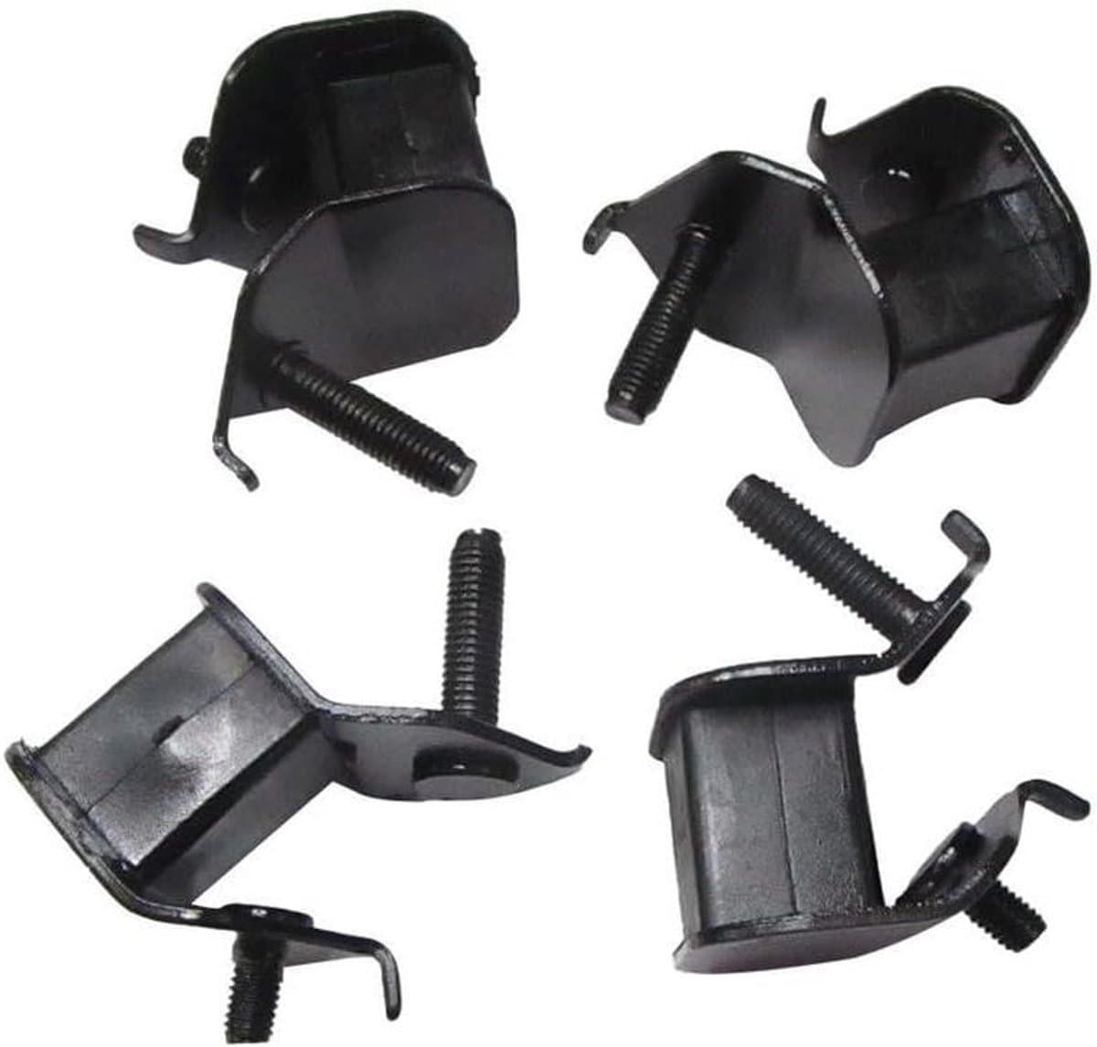 Trillingsdempende Pads - Schokabsorberend - Apparatuur Stabiliseren - Rubberen Ijzeren Composiet - 4 Stuks - Zwart — afbeelding 1
