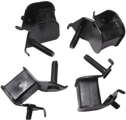Trillingsdempende Pads - Schokabsorberend - Apparatuur Stabiliseren - Rubberen Ijzeren Composiet - 4 Stuks - Zwart — thumbnail 1