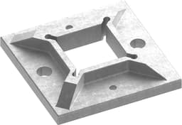 Vloeranker Roestvrij Staal - Bevestigingsanker Metaal - Vloerbevestiging Maken - V2A Materiaal - 100x100x8mm - Zilverkleurig — thumbnail 1