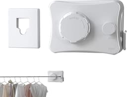 Intrekbare Waslijn - Wand Waslijn - Binnen Droge Kleding - Compact Ponsbaar - 5.1 Meter - Wit — thumbnail 1