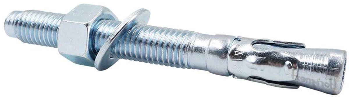 Wiganker - Betonanker - Vastzetten in beton - Verzinkt koolstofstaal - 1/2" x 3-3/4" - Zilverkleurig — afbeelding 1