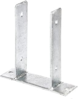 1x Siwitec U-paalanker voor inschroeven, vrije breedte 71 mm, hoogte 200 mm, U-profiel van thermisch verzinkt staal, U-hoekbeugel, grondanker, balkdrager, schroefanker — thumbnail 5