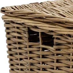 White-Label® Rieten Wasmand met Deksel - 31x49x27 — thumbnail 4