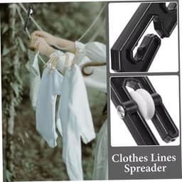 Kledinglijn Katrollen - Waslijn Spanners - Buiten Drogen - Verstelbaar Nylon - 6 Stuks - Zwart — thumbnail 3