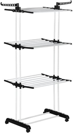 Innovastore Droogrek - Wasrek - Droogtoren - Droogrek inklapbaar - Kledingdroogrek - Binnen&Buiten - 70kg draagvermogen - Zilver — thumbnail 1