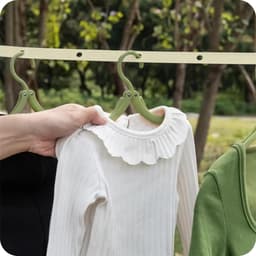 Uittrekbare Waslijn - Reis Waslijn - Kleding Drogen - Met Karabijnhaak - 4 Meter - Donkergroen — thumbnail 3
