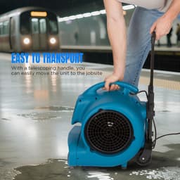 Krachtige Vloerventilator en Tapijtdroger met 2400CFM - Ideaal voor Waterschapen en Ventilatie — thumbnail 4