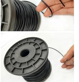 Kabel Draadkabel - Waslijn Staaldraad - Buiten Drogen - Weerbestendig PVC Deklaag - 20 Meter - Zwart — thumbnail 3