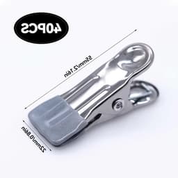 40 Stuks Rvs Kledingknijpers, Duurzame Metalen Clips voor Kleding, Handdoeken, Foto's en Snacks, Perfect voor Thuisgebruik en Hobby's — thumbnail 5