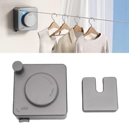 Intrekbare Waslijn - Kledinglijn - Kleding Drogen - Niet Doorhangend - 20 Kg Capaciteit - Grijs — thumbnail 4