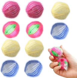Pluisverwijderaar Wasmachine - Haar Vanger - Kleding Reinigen - Voorkomt Verstopping - 10 Stuks - Kleurrijk — thumbnail 1