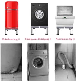 Onderstel, apparaatonderstel, wasmachineonderstel, koelkast-, droger- en vriezeronderstel, in hoogte verstelbaar van 18 tot 21 cm. — thumbnail 2