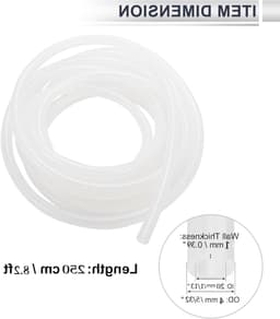 Flexibele Voedselgrade Siliconen Slang 6mm ID X 8mm OD - 6M Duidelijke Tubing voor Pomp, Afvoeren en Irrigatie — thumbnail 5