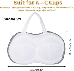 Bh Waszakken - 3 Stuks - Wasnetten met rits - Wasnetjes - Waszak groot - Washing Bag - Bh Wasnetje Voor Wasgoed - Anti-Vervorming - Waszakken - Wasnetje bh lingerie - Lingerie Waszakje - Wasnetten - Geschikt Voor A-C-cup — thumbnail 5