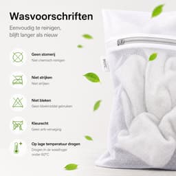 BOTC Waszakken - 90*110cm Waszak Groot - 1 set van 2 stuks - Waszak Wasmachine - Laundry bag - Waszakken - Wit — thumbnail 3