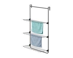 Bodo® Droogrek Hangend - 10m - Ophangbaar aan Deur of Wand - Zwart