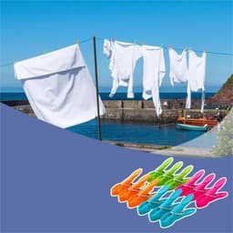 Wasknijpers Plastic - Kleding Klemmen - Kleding Ophangen - Lichtgewicht Ontwerp - 120 Stuks - Gemengde Kleuren — thumbnail 4