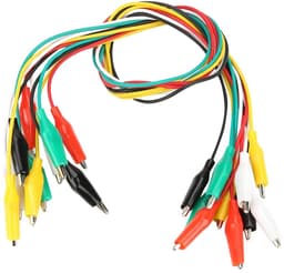 JHUBERS - Krokodilklemmen - Testklemmen - Sterke elasticiteit - Rood Zwart Wit Geel Groen - Dubbelzijdige klemmen - Geschikt voor testen - Klemmen... — thumbnail 1