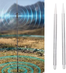 Antenne Grondanker - Aluminiumlegering - Buitenanker - 12 Masten - Korte Verticale Antennes - CNC Gefreesd - Lichtgewicht - SWR-optimalisatie - Geschikt voor M10 Draadantenne - Zilverkleurig — thumbnail 3