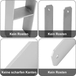 Paalanker set - Grondanker H-anker - Omheining bouwen - Stabiele constructie - 8 stuks - Zwart — thumbnail 4