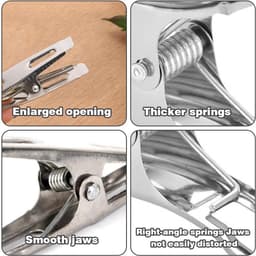 Wasknijpers - Handdoekclips - Kleding Droge Houden - Roestvrij Staal - 50 Stuks - Zilver — thumbnail 5