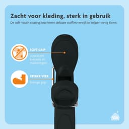LaundrySpecialist Wasknijpers soft grip - Zwart - 60 stuks - extra lang en stevig - wasknijpers plastic - wasknijpers kunststof - gekleurde knijpers — thumbnail 5